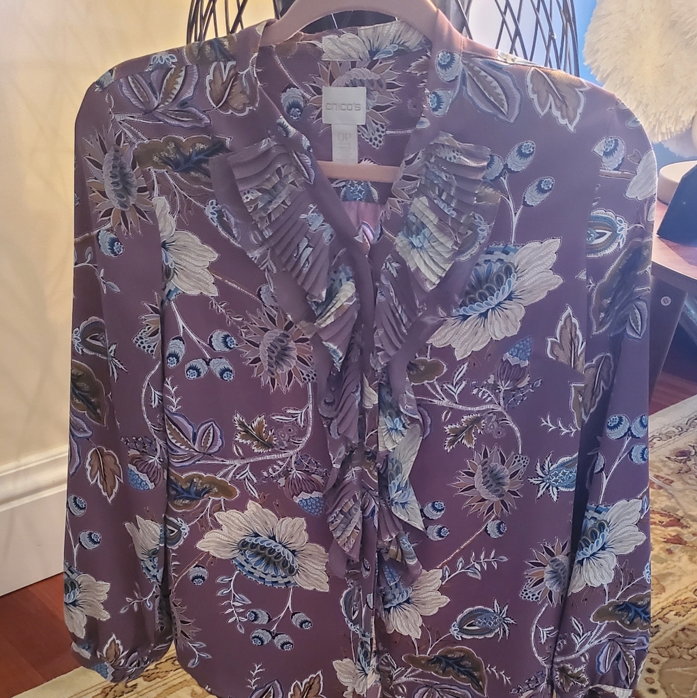Chicos blouse with ruffles